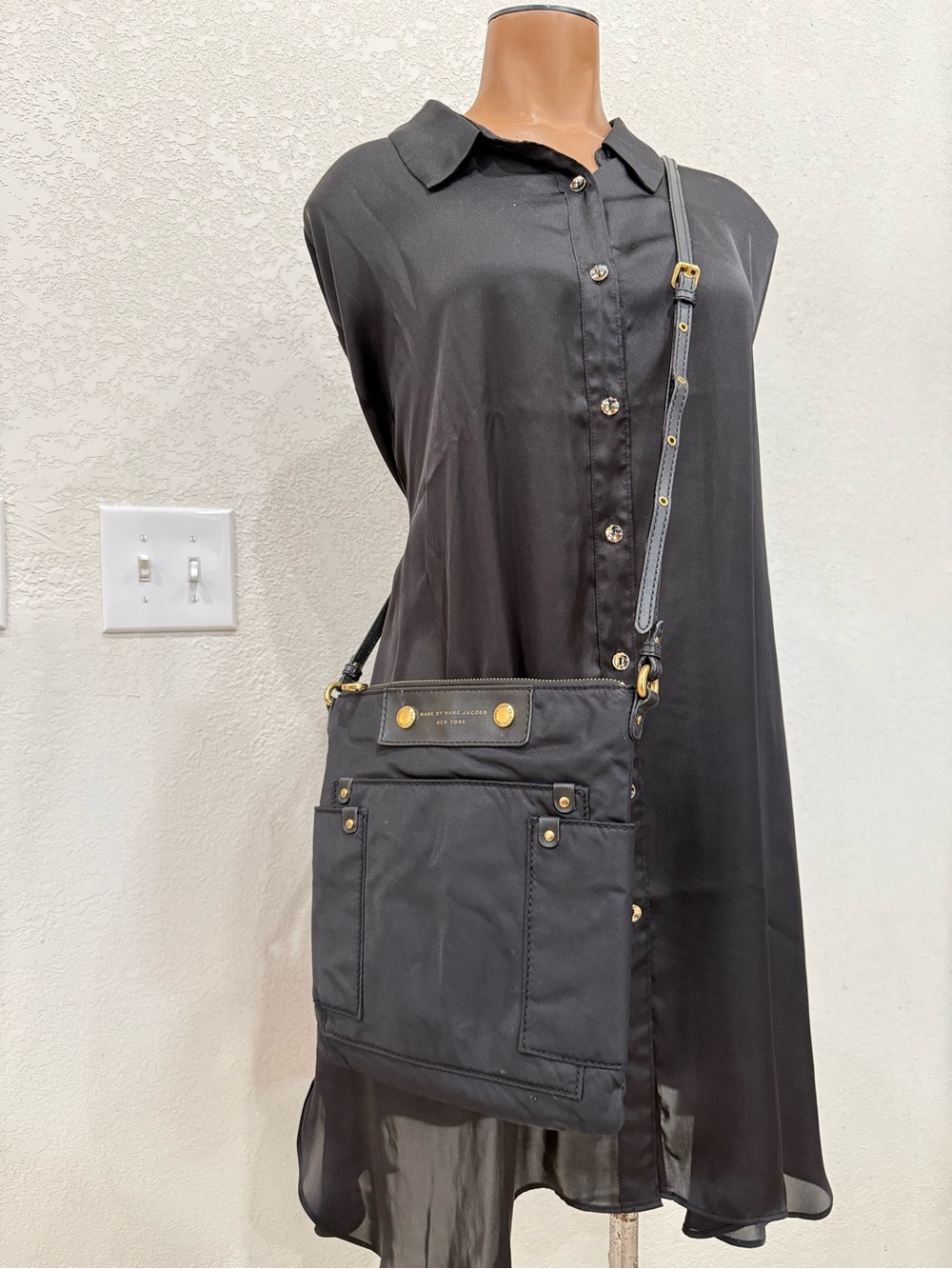 Marc Jacobs Black Nylon Crossbody Bag